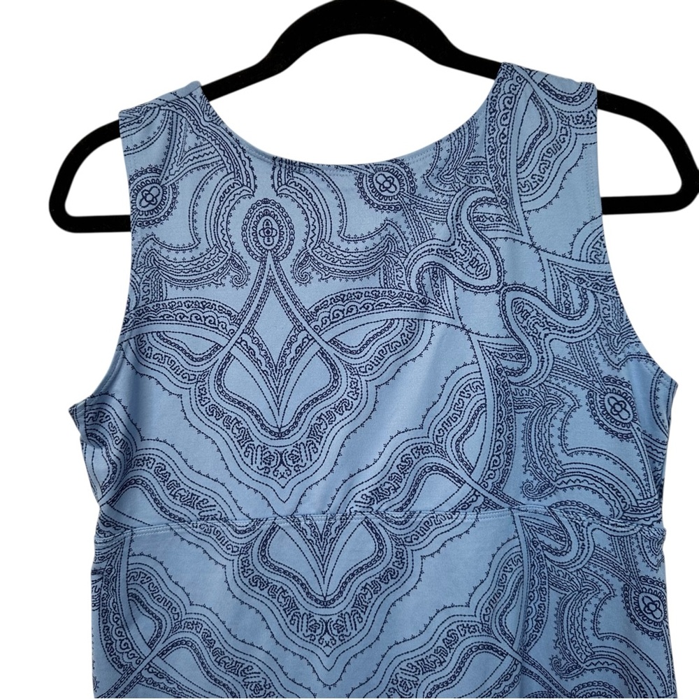 Patagonia Bandha Top Raja Railroad Blue Yoga Tank Shelf Bra Paisley Large - Picture 5 of 10
